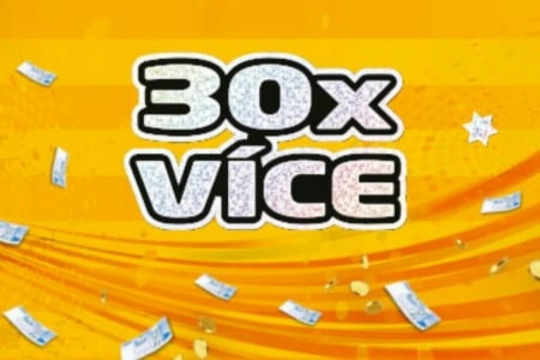 Stírací los 30x více