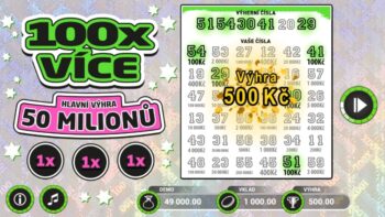 Ukázka setřeného losu 100x Více